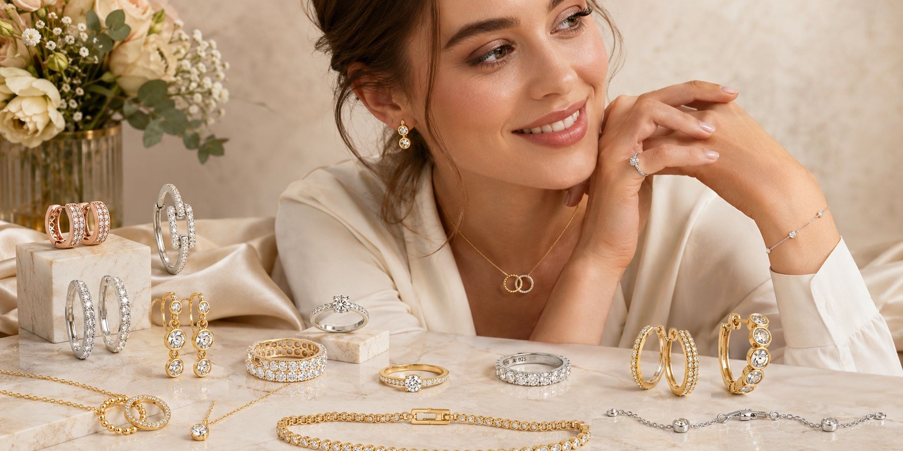 Silberschmuck mit Edelsteinen als Basic Sortiment