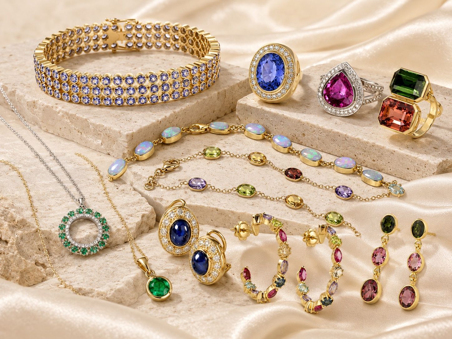 Gold und Farbsteinschmuck entdecken